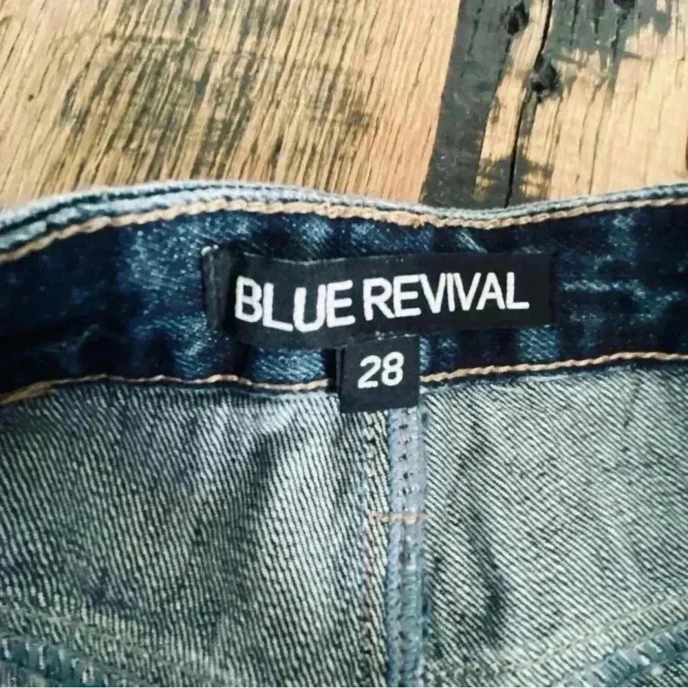 BLUE REVIVAL High Rise Distressed Boyfriend Jeans NWOT Size 28 - Picture 12 of 12